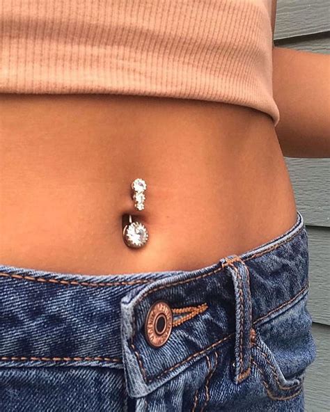 simple belly button piercing